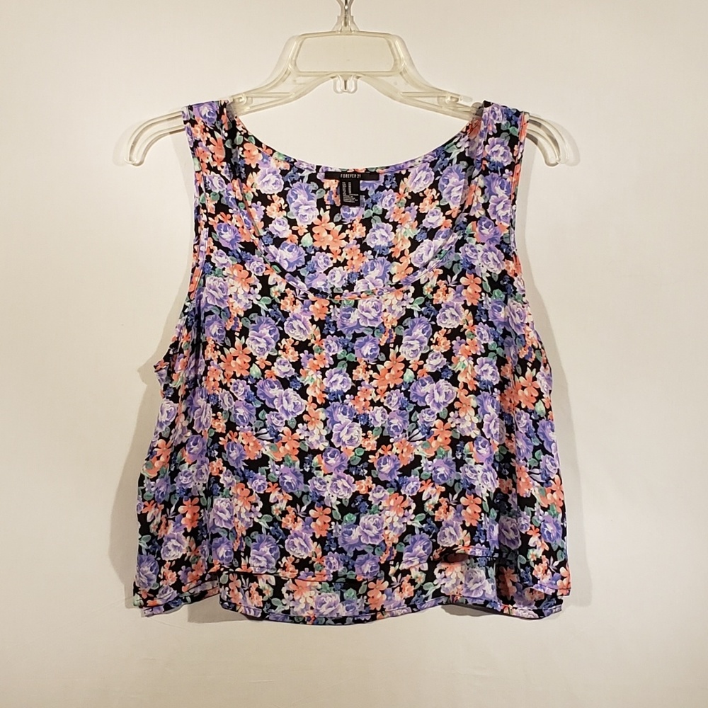🌹Forever 21 floral tank top crop
